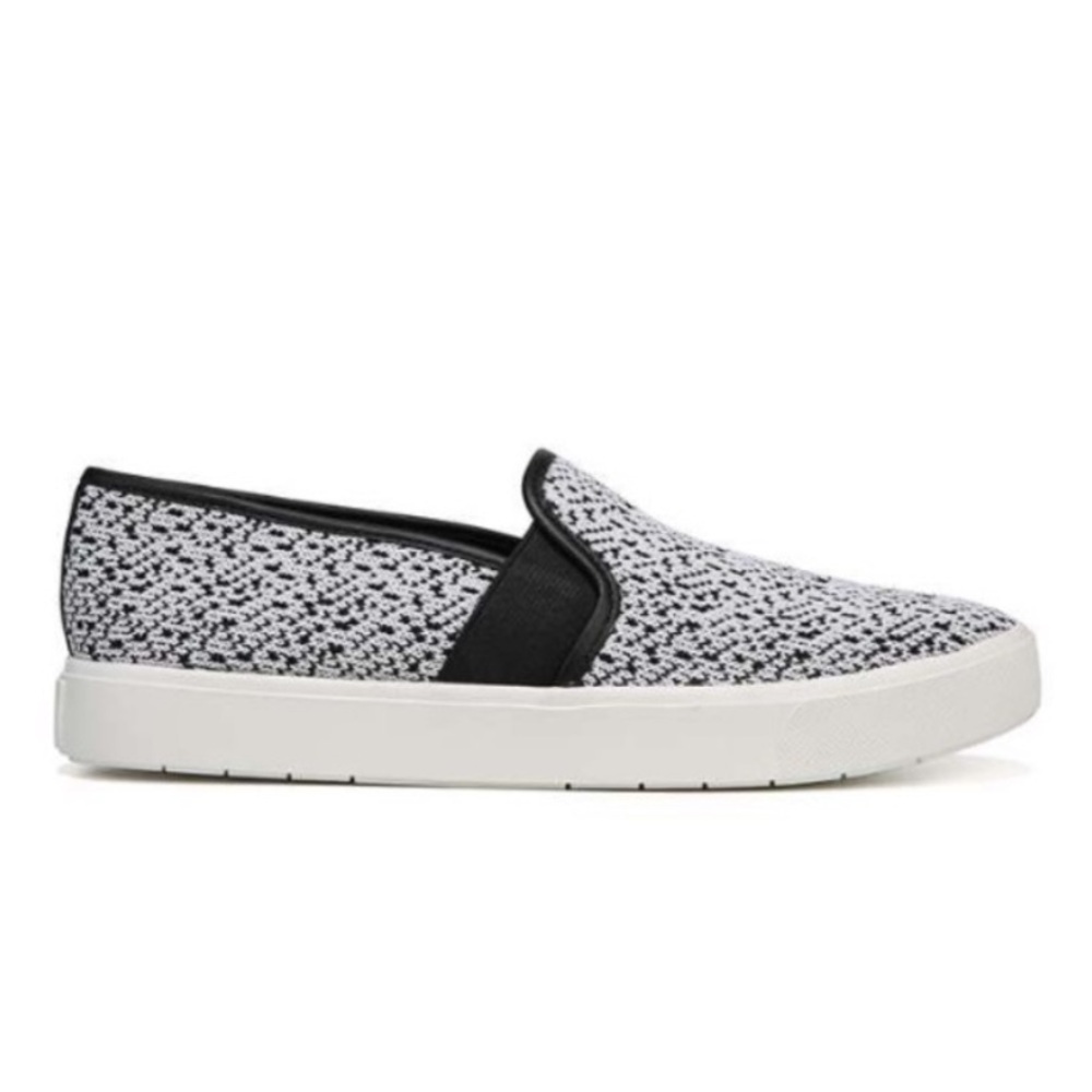 Vince Blair Black & White Pattern Slip On Sneakers Cushioned Comfort Size 7.5 - Picture 3 of 15